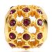 Gold Plated Sterling Silver In the Spotlight Bead with Light Rose Austrian Crystal Wholesale