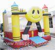 Smiling Face Commercial Inflatable Bouncers With Logo Printing For Rental