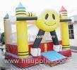 Smiling Face Commercial Inflatable Bouncers With Logo Printing For Rental