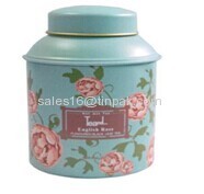 ceylon tea tin container with embossing