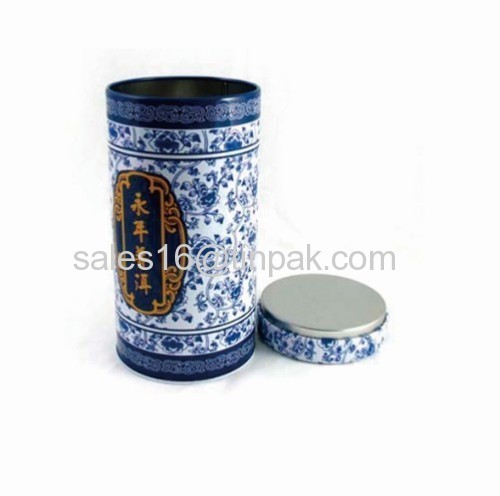 custom round airtight tea tin can supplier in china