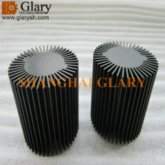 GLR-HS-326 50mm black round led cooler, aluminum extrusion profile heatsink