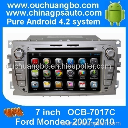 Ouchuangbo Car DVD Player for Ford Mondeo 2007-2010 Android 4.2 GPS Navigation Multimedia Radio Stereo System
