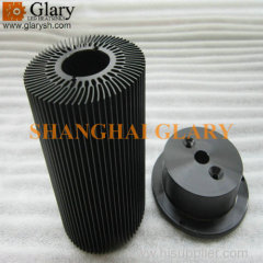 GLR-HS-089 70mm black machined led cooler / round aluminum heatsinks