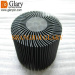 GLR-HS-148 90mm Circular Black Heatsinks Aluminum Extruded Profile Cooler