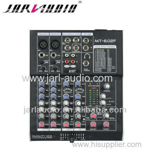 pro 6channel audio mixer /DJ mixer with dsp digital effector