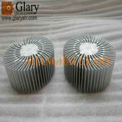 GLR-HS-1757 100mm Round LED Cooling Aluminum Profiles Heatsinks