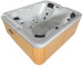 Square inground pool outdoor spa with overflow system used fiberglass pools