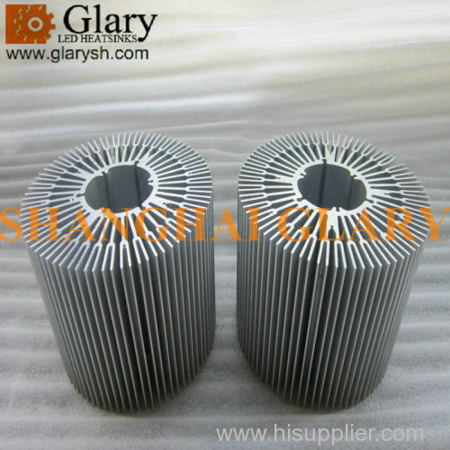 GLR-HS-005 125mm High Power Round LED Heatsink / Al6063 Extrusion Profile Cooling