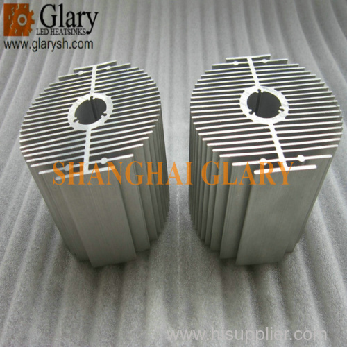 GLR-HS-1378 129mm AL6063-T5 Extrusion Profile Round LED Cooler