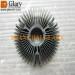 GLR-HS-047 140mm Round Extruded Cooler Aluminum Profile Heatsinks