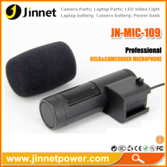 High sensitive mini stereo electret condenser microphone for camera with 3.5mm jack adapter