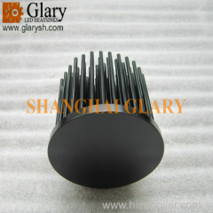 GLR-PF-08060 80mm Round Pin Fin LED Cooler Cold Forging AL1070 Heatsink