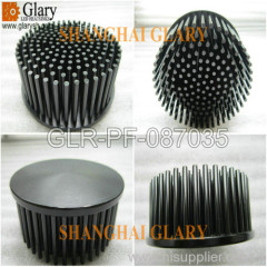 GLR-PF-08740 87mm Circular Forged Heatsink AL1070 Pin Fin LED Cooling