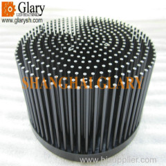 GLR-PF-16370 163mm 70W Round Pin Fin LED Heatsink / High Power LED Spot Light Forging cooler