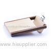 Turnover Compact Bamboo Wooden Thumb Drive , Eco-friendly Engraving Logo Custom USB Flash Drive