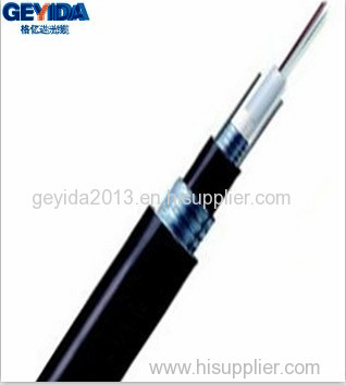 GYXTW53-12B1/outdoor 12 core single-mode fiber optic cable manufacturer/direct buried/central loose tube/double armored