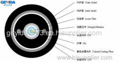 GYXTW53-12A1/outdoor 12 core OM3 multi-mode fiber optic cable manufacturer/direct buried/central loose tube/double armor