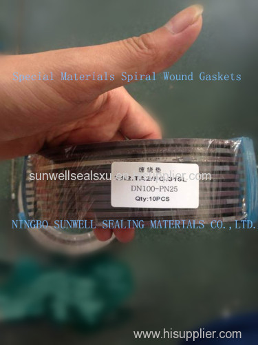 Titanium Spiral Wound Gaskets,Ti2,sunwell have raw materials