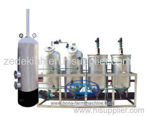 The operation of oil refining machine