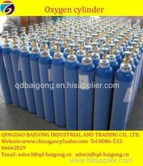 High pressure seamless steel oxygen gas cylinder