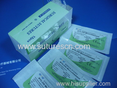 Surgical Suture With Needle Sterile Nylon