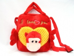 Plush cartoon animal angel handbags