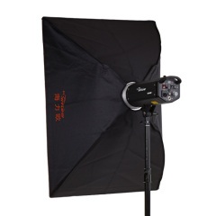 Square camera soft box with grids