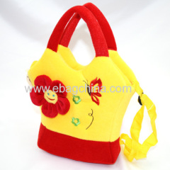 plush cartoon flower clothes handbags