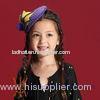 Purple Summer Kids Fascinators With Veil , Kids Dress Hats With Headband