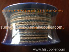 Graphite PTFE Packing with Aramid Fiber Corners