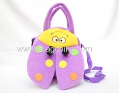 Plush cartoon ladybug handbags