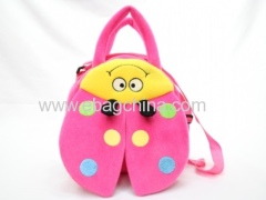 Plush cartoon ladybug handbags