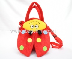 Plush cartoon ladybug handbags