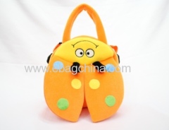 Plush cartoon ladybug handbags