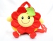 Plush cartoon smiling sunflowers face handbag