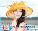 Yellow Ladies Sinamay Hat For Church / Wedding / Party / Horse Racing