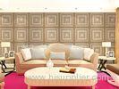 Customized Auditorium Deco Material 3D Wall Board / Leather 3D Wall Paper Light weight