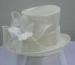 Ivory Wedding Sinamay Ladies Hats Sinamay Leaves With Feather Trim