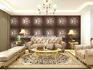 Luxury Modern 3D Leather Wall Cladding TV Background Wallpaper Royal Office Wall Panels