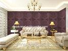 Chinese Style Leather Decorative Wall Paneling 3D Wall Tiles / 3D Wallpapers Eco-friendly