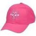 100% Cotton 54cm Pink Kids Baseball Caps Embroidered With Brass Buckle And Grommet Closure