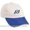 Two Tone 3d Embroidery Polyester / Cotton Baseball Caps , Minor League Baseball Hats