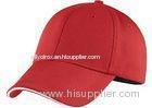 100% Cotton Six Panel Red Ladies Golf Caps.With 3d Embroidery , Breathable