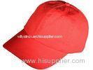 Plain Red Waxed Cotton Baseball Cap With Brass On The Back For Adjustment