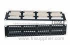Plastic POE Ethernet Patch Panel , 48 Port Wall Mount Patch Panel