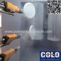 Powder coating line for LED light cover