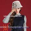 Outdoor Fshionable Velvet Womens church hats for Autumn / Spring