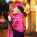 western Women Red Velvet Hat for Occassion place , Horse Race place