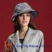 Gray 100% Polyester dressy Women Church Hats for wedding / special occasion